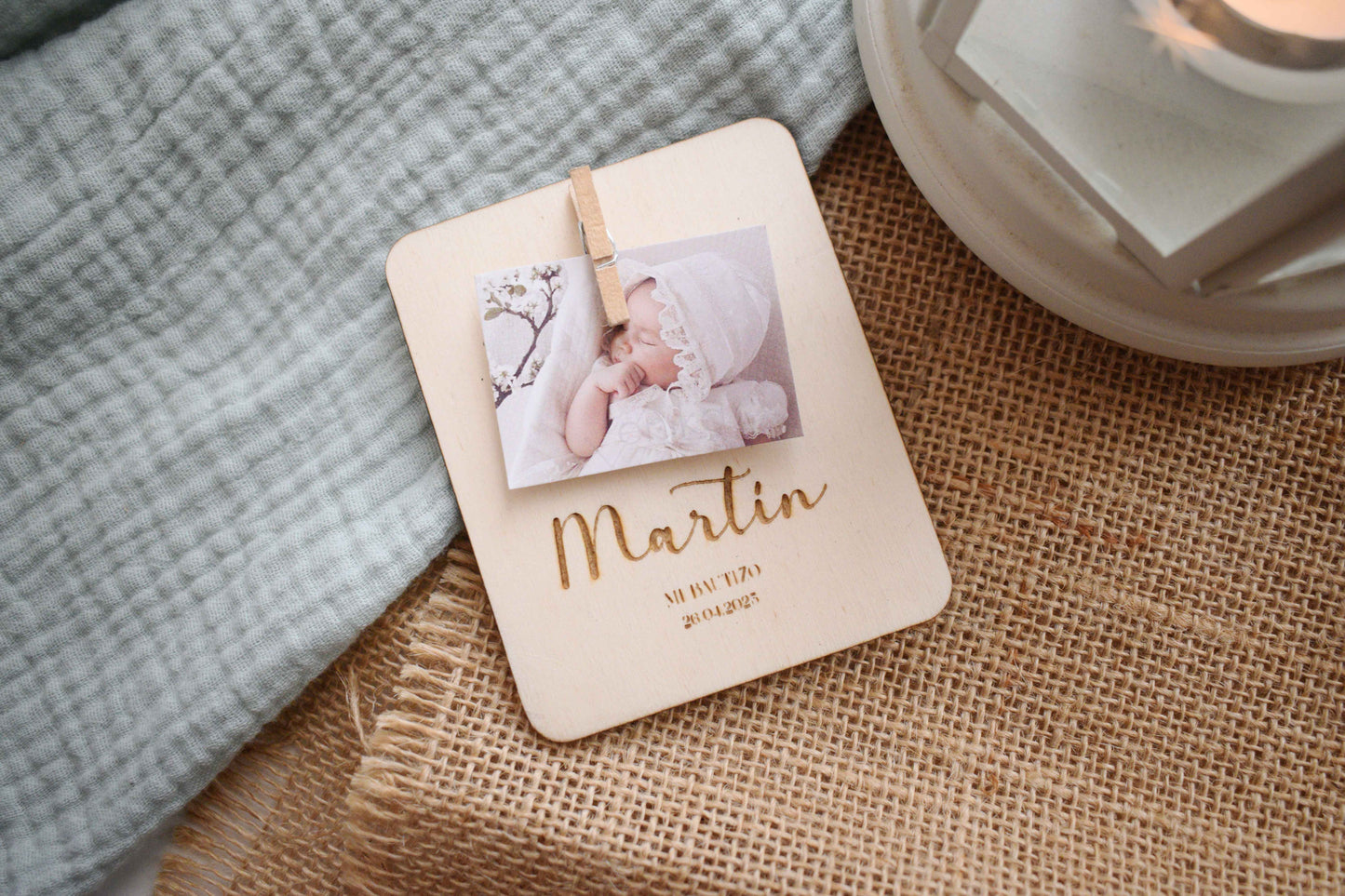 Maderita Recuerdo de Mi Bautizo