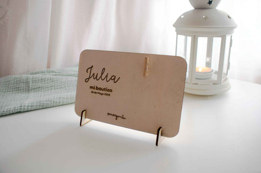 Maderita Recuerdo de Bautizo