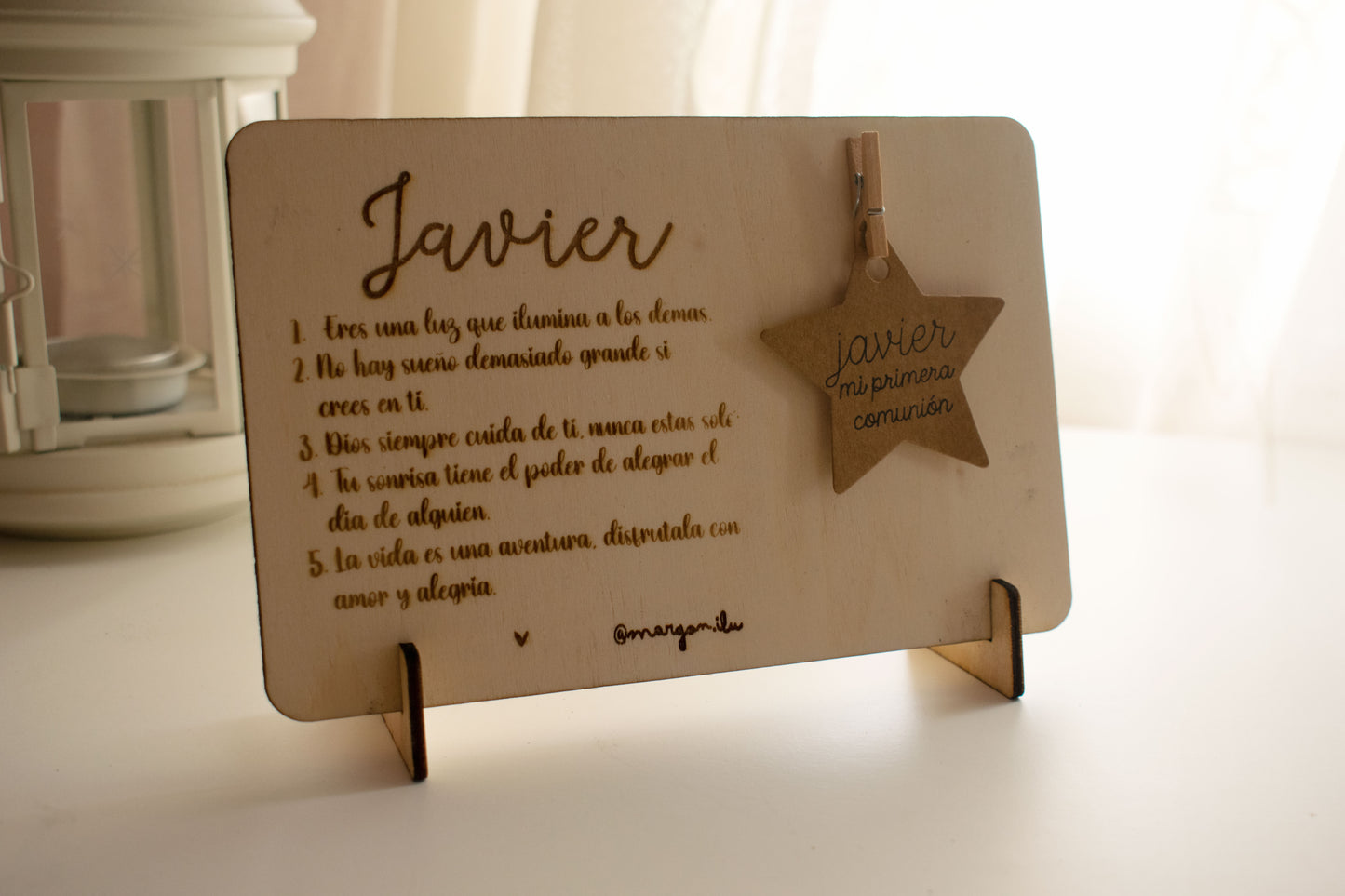 Maderita Recuerdo de Comunión