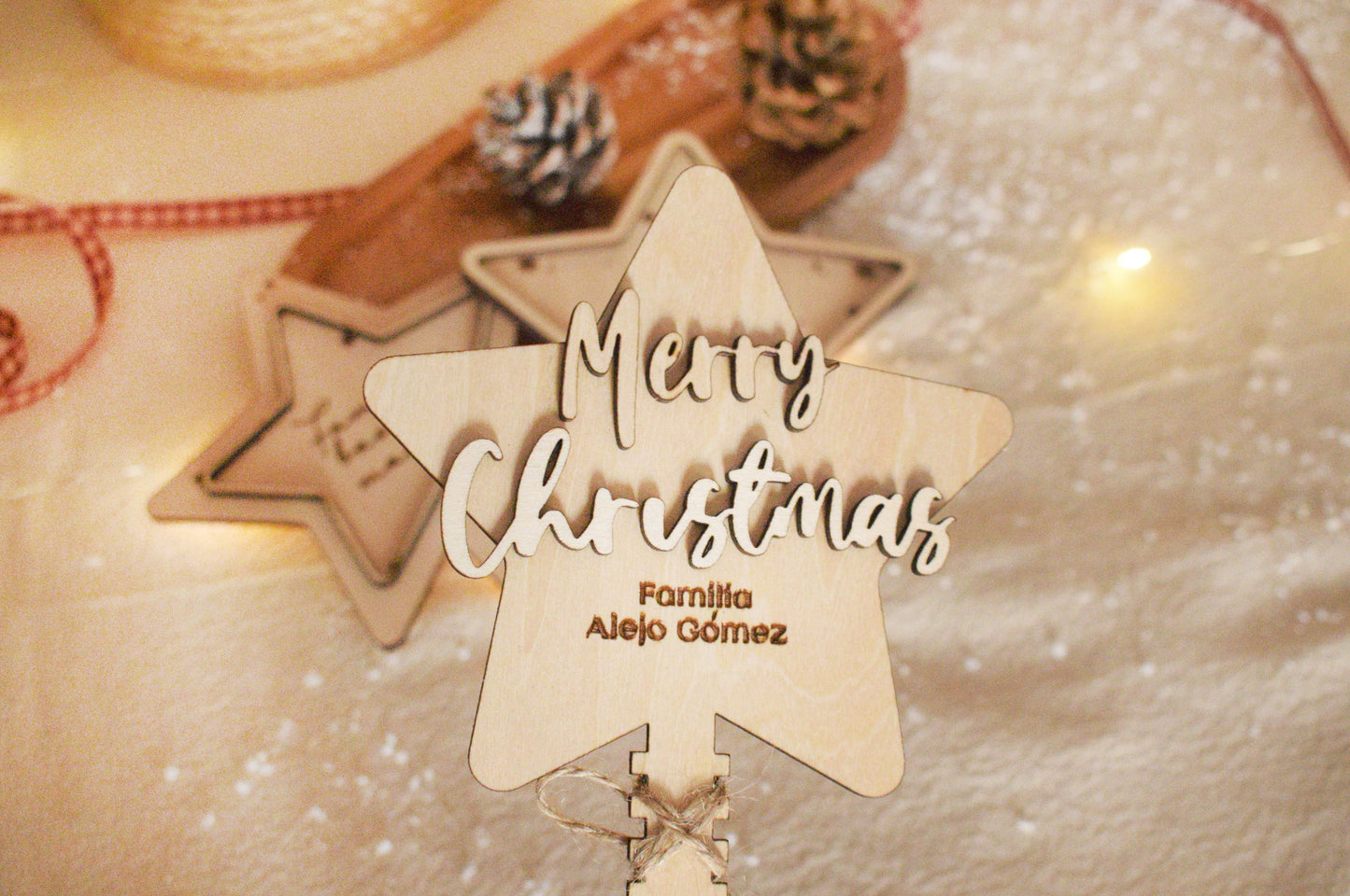 Estrella Merry Christmas personalizada