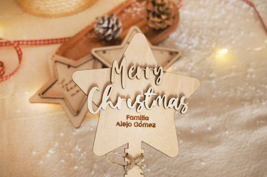 Estrella Merry Christmas personalizada