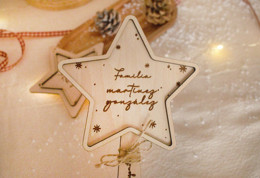 Estrella Rústica doble personalizada