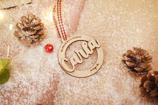Adorno “Mi Primera Navidad” – Nombre Personalizado
